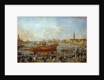 Departure of the Bucentaur to the Venice's Lido by Francesco Guardi