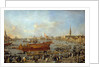 Departure of the Bucentaur to the Venice's Lido by Francesco Guardi