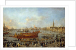 Departure of the Bucentaur to the Venice's Lido by Francesco Guardi