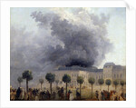 View of the fire at the Opera, Paris, 1781- by Hubert Robert