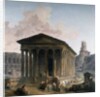 The Maison Carree, the Amphitheater and the Tour Magne in Nimes by Hubert Rober