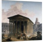 The Maison Carree, the Amphitheater and the Tour Magne in Nimes by Hubert Rober