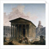 The Maison Carree, the Amphitheater and the Tour Magne in Nimes by Hubert Rober