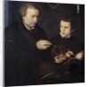 Portrait of Johann Neudorfer The Elder and his son by Anonymous