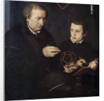 Portrait of Johann Neudorfer The Elder and his son by Anonymous