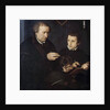 Portrait of Johann Neudorfer The Elder and his son by Anonymous