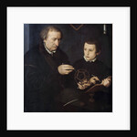 Portrait of Johann Neudorfer The Elder and his son by Anonymous