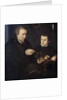 Portrait of Johann Neudorfer The Elder and his son by Anonymous