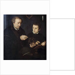 Portrait of Johann Neudorfer The Elder and his son by Anonymous