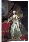 Full-length portrait of Maria Teresa Rafaela of Spain by Louis Michel van Loo
