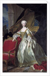 Full-length portrait of Maria Teresa Rafaela of Spain by Louis Michel van Loo