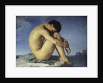 Nude Youth Sitting by the Sea by Hippolyte Flandrin