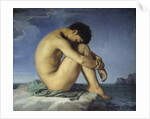 Nude Youth Sitting by the Sea by Hippolyte Flandrin