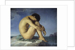 Nude Youth Sitting by the Sea by Hippolyte Flandrin