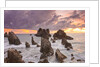 Spectacular and poetic view of rock formation called Gigi Hiu (Shark's Teeth), Lampung by Anonymous