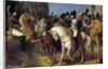Detail of Napoleon decorating the Grenadier Lazareff at Tilsit by Jean-Baptiste Debret