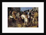 Detail of Napoleon decorating the Grenadier Lazareff at Tilsit by Jean-Baptiste Debret