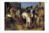 Detail of Napoleon decorating the Grenadier Lazareff at Tilsit by Jean-Baptiste Debret
