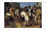 Detail of Napoleon decorating the Grenadier Lazareff at Tilsit by Jean-Baptiste Debret