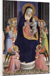Saint Dominic altarpiece, detail of Virgin and Child enthroned with Angels by Fra Angelico