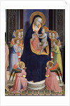 Saint Dominic altarpiece, detail of Virgin and Child enthroned with Angels by Fra Angelico