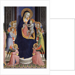 Saint Dominic altarpiece, detail of Virgin and Child enthroned with Angels by Fra Angelico
