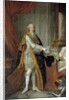 Full-length portrait of Louis Stanislas Xavier de France by Francois Hubert Drouais