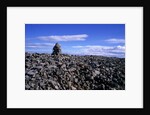 Stacked rock sculpture among rocky coastline. by Anonymous