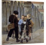 The meeting. Slum children by Maria Konstantinovna Bashkirtseff