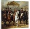 Louis-Philippe and his five sons leaving Versailles Castle by Horace Vernet