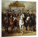 Louis-Philippe and his five sons leaving Versailles Castle by Horace Vernet
