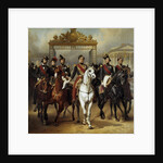 Louis-Philippe and his five sons leaving Versailles Castle by Horace Vernet