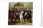 Louis-Philippe and his five sons leaving Versailles Castle by Horace Vernet