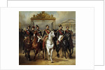 Louis-Philippe and his five sons leaving Versailles Castle by Horace Vernet