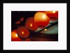 View of japanese lanterns, Dotombor, Osaka, Osaka Prefecture, Kinki Region, Honshu, Japan by Anonymous