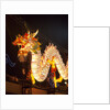 Illuminated Chinese Dragon on New Year's Eve, Hong Kong, China by Anonymous