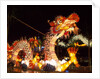 Illuminated Chinese Dragon on New Year's Eve, Hong Kong, China by Anonymous