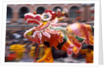 Chinese Dragon dancing on New Year's Eve, Macau, China by Anonymous