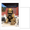 Guardian Lion at Forbidden City on Tiananmen Square, Imperial Palace, Beijing, Dongcheng District, China by Anonymous