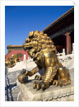 Guardian Lion at Forbidden City on Tiananmen Square, Imperial Palace, Beijing, Dongcheng District, China by Anonymous