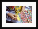 Girl weaving Nax, China by Anonymous