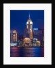 Convention Centre at night, Victoria Harbor, Wanchai, Hong Kong, China by Anonymous