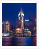 Convention Centre at night, Victoria Harbor, Wanchai, Hong Kong, China by Anonymous