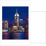 Convention Centre at night, Victoria Harbor, Wanchai, Hong Kong, China by Anonymous