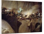 The passage of the Devil's Bridge at Saint Gothard col by Johann Baptist Seele