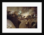 The passage of the Devil's Bridge at Saint Gothard col by Johann Baptist Seele