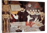 John Banister giving an anatomical lesson at the Barber-Surgeon's Hall in 1548 by Anonymous
