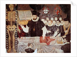 John Banister giving an anatomical lesson at the Barber-Surgeon's Hall in 1548 by Anonymous