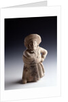 Musical instrument depicting a ball player by Anonymous