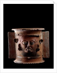 Funeral urn depicting a human face by Anonymous